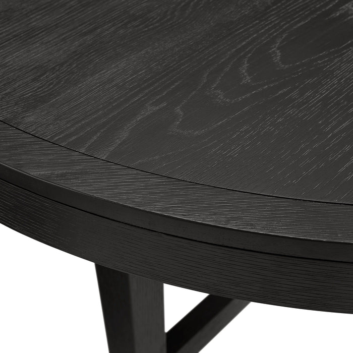Versailles - Contemporary Round Dining Table - Black – Dining Tables by Elements International at Furniture Wholesale Plus , Nashville furniture store