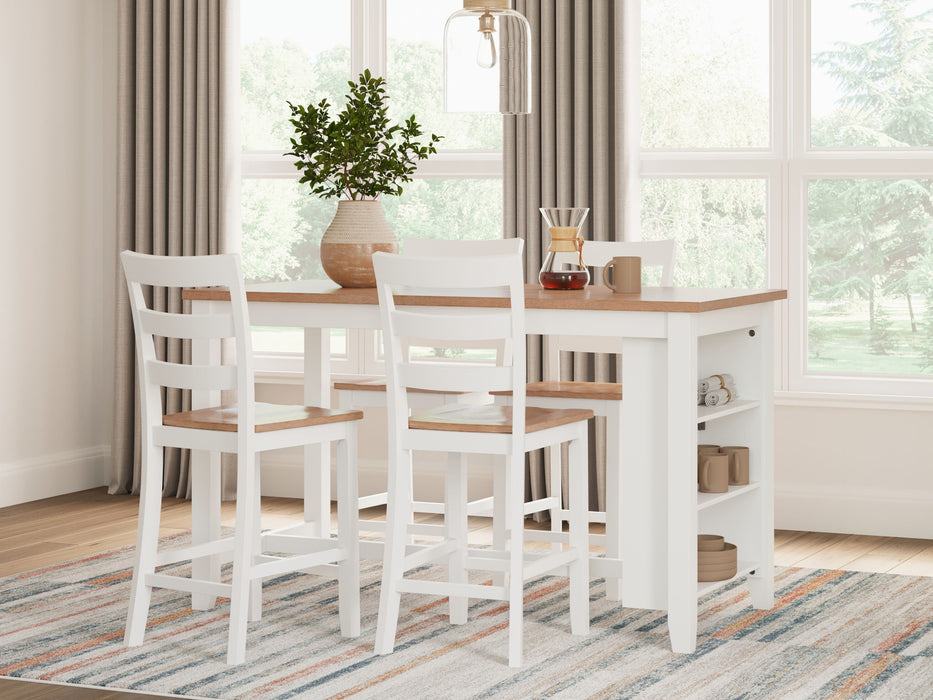 Gesthaven - Rectangular Dining Room Counter Set – 5 Piece Dining Room Sets by Signature Design by Ashley® at Furniture Wholesale Plus , Nashville furniture store