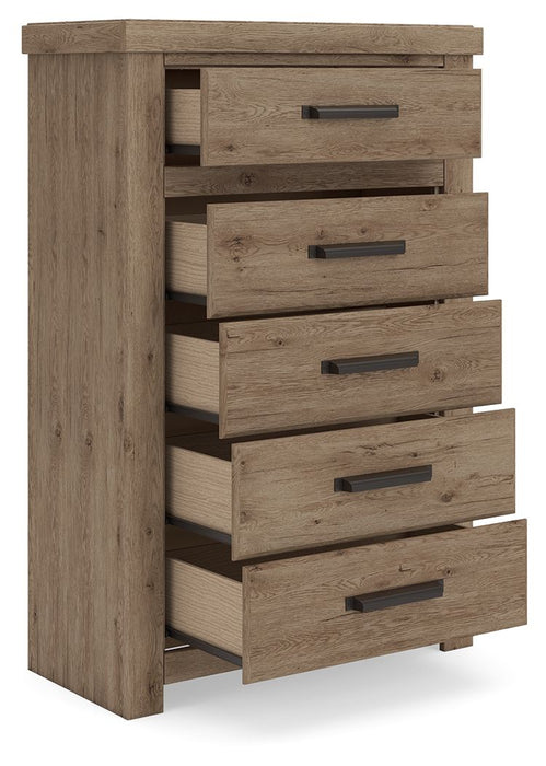 Oliandon - Five Drawer Chest - Light Brown – Accent Chests by Signature Design by Ashley® at Furniture Wholesale Plus , Nashville furniture store