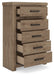 Oliandon - Five Drawer Chest - Light Brown – Accent Chests by Signature Design by Ashley® at Furniture Wholesale Plus , Nashville furniture store