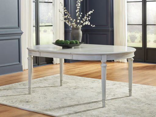 Montelaine - Antique White - Oval Dining Room Extension Table - Premium Dining Tables with Extensions from Benchcraft® - Just $638! Shop now at Furniture Wholesale Plus  We are the best furniture store in Nashville, Hendersonville, Goodlettsville, Madison, Antioch, Mount Juliet, Lebanon, Gallatin, Springfield, Murfreesboro, Franklin, Brentwood