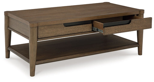 Roanhowe - Rectangular Cocktail Table - Brown – Cocktail Tables by Signature Design by Ashley® at Furniture Wholesale Plus , Nashville furniture store