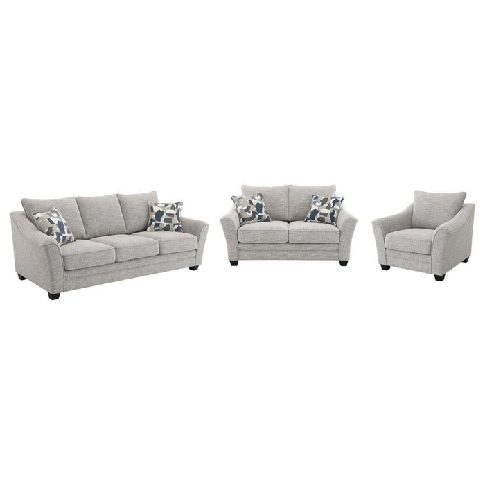 Tomkins - Boucle Upholstered Sofa Set - Premium Stationary Sofas & Loveseats from Coaster Fine Furniture - Just $1749! Shop now at Furniture Wholesale Plus  We are the best furniture store in Nashville, Hendersonville, Goodlettsville, Madison, Antioch, Mount Juliet, Lebanon, Gallatin, Springfield, Murfreesboro, Franklin, Brentwood