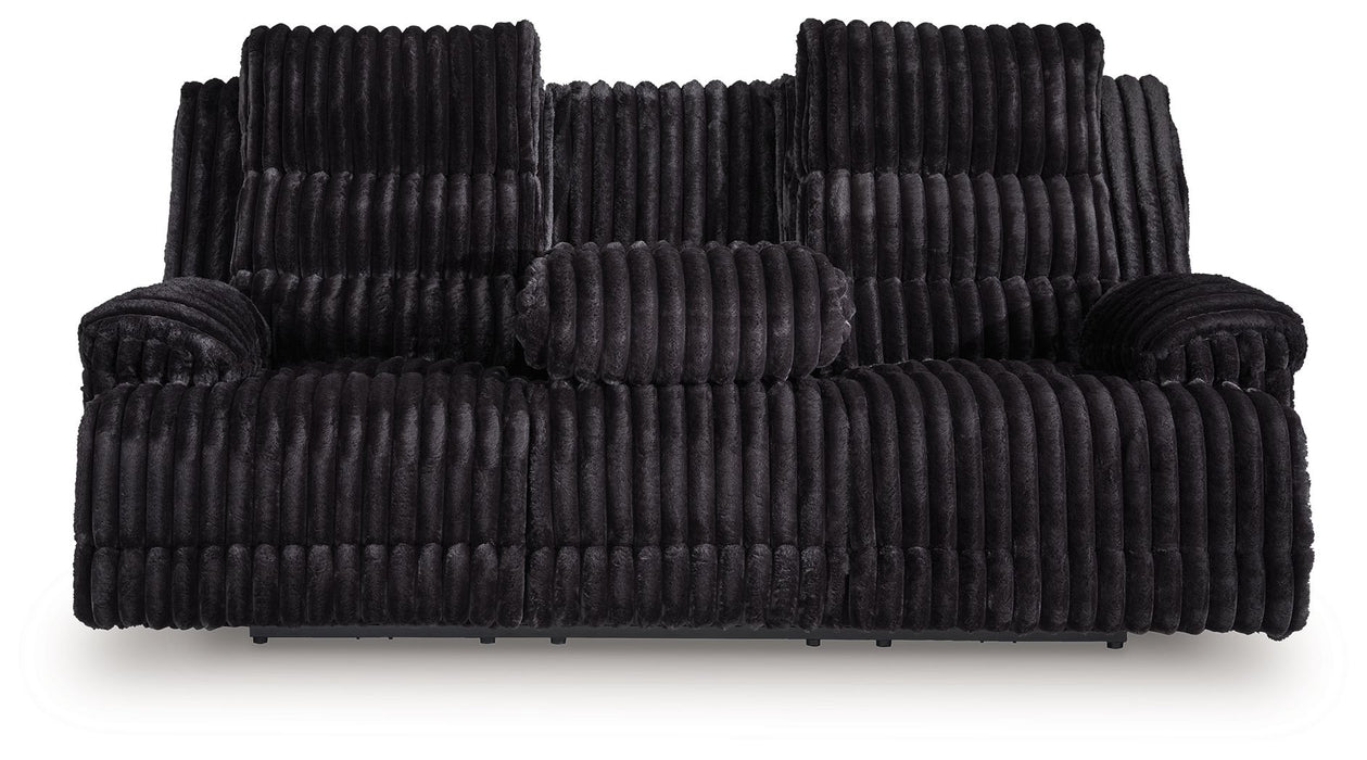 Rhine Falls - Reclining Power Sofa With Drop Down Table - Onyx – Reclining Sofas by Signature Design by Ashley® at Furniture Wholesale Plus , Nashville furniture store