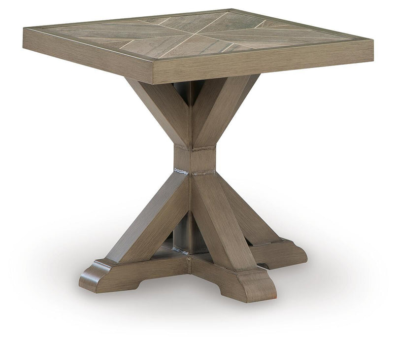 Laguna Heights - Square End Table - Beige – End Tables by Signature Design by Ashley® at Furniture Wholesale Plus , Nashville furniture store