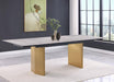 Vesa - Glass Top Extension Dining Table - Beige - Premium Dining Tables with Extensions from Coaster Fine Furniture - Just $1639! Shop now at Furniture Wholesale Plus  We are the best furniture store in Nashville, Hendersonville, Goodlettsville, Madison, Antioch, Mount Juliet, Lebanon, Gallatin, Springfield, Murfreesboro, Franklin, Brentwood