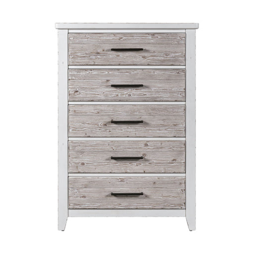 Backroads - 5 Drawer Chest - Weathered White – Accent Chests by Liberty Furniture at Furniture Wholesale Plus , Nashville furniture store