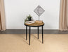 Hayden Metal Round Side Table Natural Mango and Black - Premium End Table from Coaster Z2 Standard - Just $102! Shop now at Furniture Wholesale Plus  We are the best furniture store in Nashville, Hendersonville, Goodlettsville, Madison, Antioch, Mount Juliet, Lebanon, Gallatin, Springfield, Murfreesboro, Franklin, Brentwood