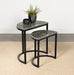 Zakiya 2-piece Demilune Nesting Table Black and White - Premium Table Set from Coaster Z2 Standard - Just $274! Shop now at Furniture Wholesale Plus  We are the best furniture store in Nashville, Hendersonville, Goodlettsville, Madison, Antioch, Mount Juliet, Lebanon, Gallatin, Springfield, Murfreesboro, Franklin, Brentwood