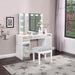 Regina 3-piece Makeup Vanity Table Set Hollywood Lighting White and Mirror - Premium Vanity Set from Coaster Z2 Standard - Just $950! Shop now at Furniture Wholesale Plus  We are the best furniture store in Nashville, Hendersonville, Goodlettsville, Madison, Antioch, Mount Juliet, Lebanon, Gallatin, Springfield, Murfreesboro, Franklin, Brentwood