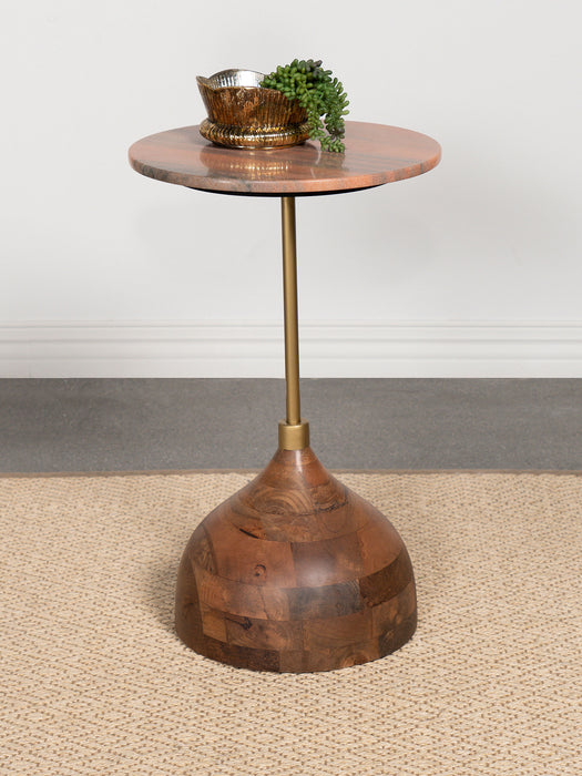 Colima Round Wood Top Side Table Peach - Premium End Table from Coaster Z2 Standard - Just $218! Shop now at Furniture Wholesale Plus  We are the best furniture store in Nashville, Hendersonville, Goodlettsville, Madison, Antioch, Mount Juliet, Lebanon, Gallatin, Springfield, Murfreesboro, Franklin, Brentwood