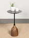 Ophelia Round Marble Top Side Table Black - Premium End Table from Coaster Z2 Standard - Just $206! Shop now at Furniture Wholesale Plus  We are the best furniture store in Nashville, Hendersonville, Goodlettsville, Madison, Antioch, Mount Juliet, Lebanon, Gallatin, Springfield, Murfreesboro, Franklin, Brentwood