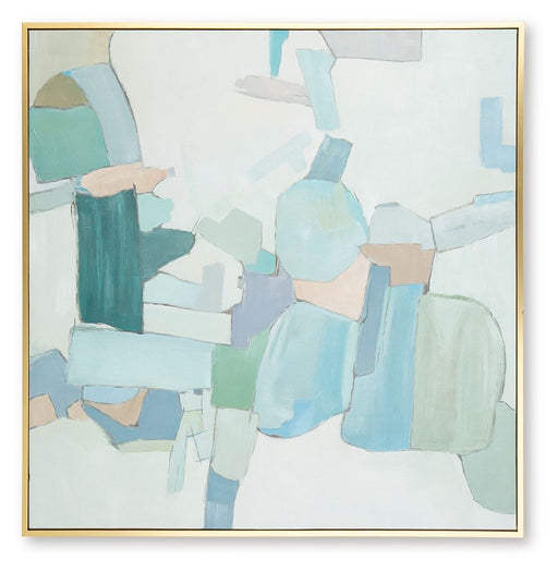 Wynburn - Wall Art - White / Blue / Green – Canvas Art by Signature Design by Ashley® at Furniture Wholesale Plus , Nashville furniture store