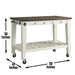 Cayla - Kitchen Cart - Two Tone – Islands & Carts by Steve Silver Furniture at Furniture Wholesale Plus , Nashville furniture store