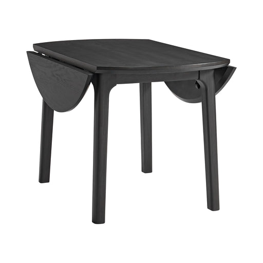 Garcia - 3 Piece Dining Set (Round Drop Leaf Table And 2 Chairs) - Black – 3 Piece Dining Room Sets by Elements International at Furniture Wholesale Plus , Nashville furniture store