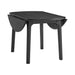 Garcia - 3 Piece Dining Set (Round Drop Leaf Table And 2 Chairs) - Black – 3 Piece Dining Room Sets by Elements International at Furniture Wholesale Plus , Nashville furniture store