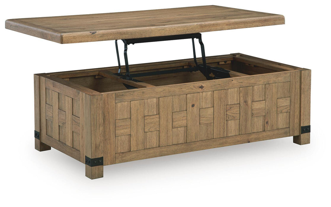 Ridgester - Lift Top Cocktail Table - Light Brown – Cocktail Tables by Signature Design by Ashley® at Furniture Wholesale Plus , Nashville furniture store