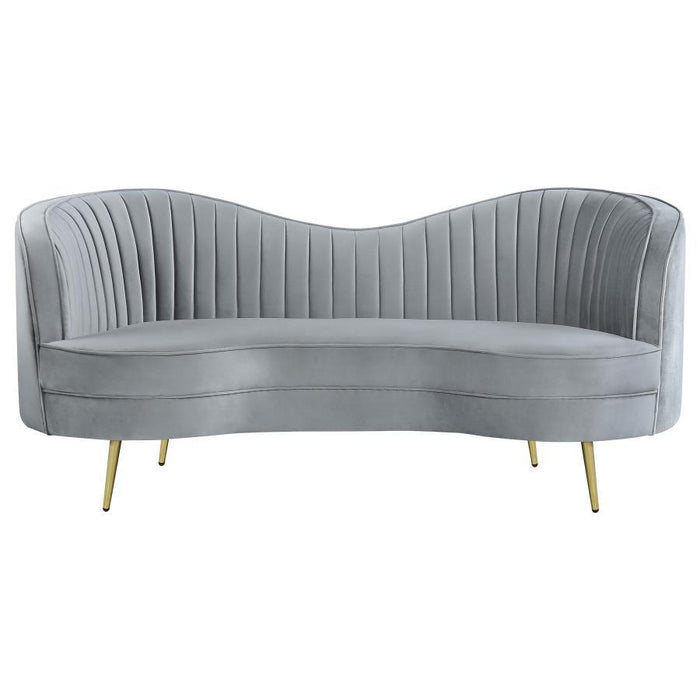 Sophia - Upholstered Channel Tufted Loveseat – Stationary Loveseats by CoasterEssence at Furniture Wholesale Plus , Nashville furniture store