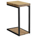 Beck C-Shape Snack Table Black and Antique Nutmeg - Premium End Table from Coaster Z2 Standard - Just $66! Shop now at Furniture Wholesale Plus  We are the best furniture store in Nashville, Hendersonville, Goodlettsville, Madison, Antioch, Mount Juliet, Lebanon, Gallatin, Springfield, Murfreesboro, Franklin, Brentwood