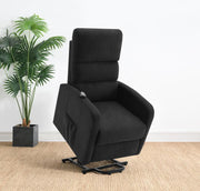 Amsdell - Upholstered Power Lift Recliner With Remote - Black – Lift Chairs by Coaster Fine Furniture at Furniture Wholesale Plus , Nashville furniture store