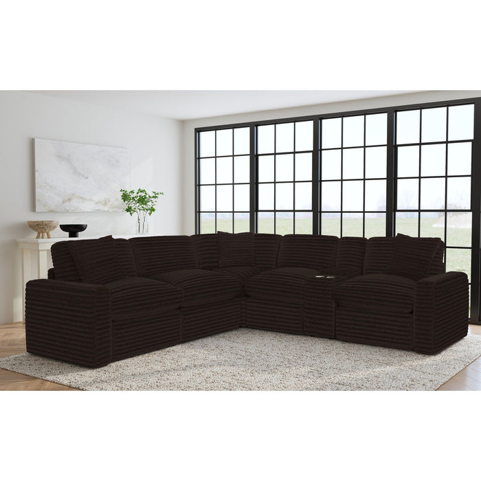 Corsicana - 6 Piece Sectional Set - Masis Espresso – Stationary Sectionals by Elements International at Furniture Wholesale Plus , Nashville furniture store
