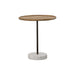 Ginevra Round Wooden Top Accent Table Natural and White - Premium End Table from Coaster Z2 Standard - Just $330! Shop now at Furniture Wholesale Plus  We are the best furniture store in Nashville, Hendersonville, Goodlettsville, Madison, Antioch, Mount Juliet, Lebanon, Gallatin, Springfield, Murfreesboro, Franklin, Brentwood