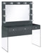 Afshan 3-drawer Vanity Desk with Lighting Mirror Grey High Gloss - Premium Vanity Set from Coaster Z2 Standard - Just $638! Shop now at Furniture Wholesale Plus  We are the best furniture store in Nashville, Hendersonville, Goodlettsville, Madison, Antioch, Mount Juliet, Lebanon, Gallatin, Springfield, Murfreesboro, Franklin, Brentwood