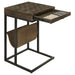 Chessie 1-drawer Square Side Table With Leatherette Sling Tobacco and Black - Premium End Table from Coaster Z2 Standard - Just $294! Shop now at Furniture Wholesale Plus  We are the best furniture store in Nashville, Hendersonville, Goodlettsville, Madison, Antioch, Mount Juliet, Lebanon, Gallatin, Springfield, Murfreesboro, Franklin, Brentwood