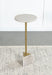 Fulcher Round Metal Side Table White and Gold - Premium End Table from Coaster Z2 Standard - Just $118! Shop now at Furniture Wholesale Plus  We are the best furniture store in Nashville, Hendersonville, Goodlettsville, Madison, Antioch, Mount Juliet, Lebanon, Gallatin, Springfield, Murfreesboro, Franklin, Brentwood