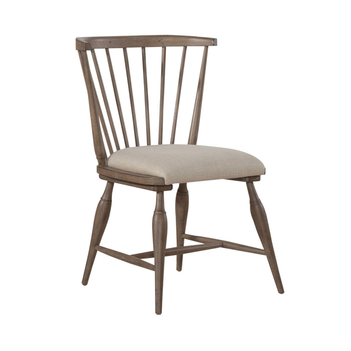 Americana Farmhouse - Upholstered Seat Windsor Chair - Dusty Taupe – Side Chairs by Liberty Furniture at Furniture Wholesale Plus , Nashville furniture store