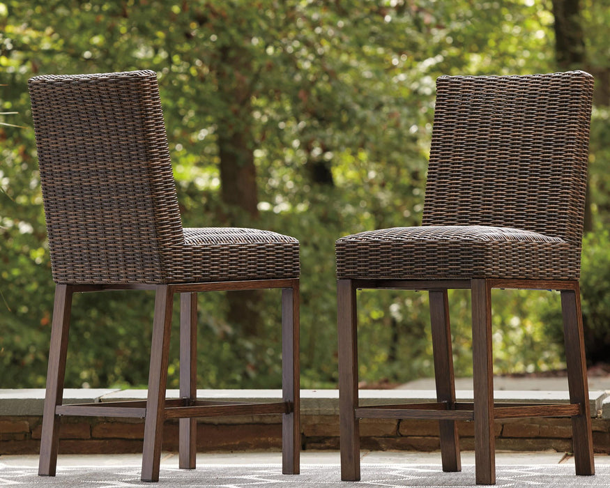 Paradise Trail - Barstool (Set of 2) - Medium Brown – Stool Sets by Signature Design by Ashley® at Furniture Wholesale Plus , Nashville furniture store