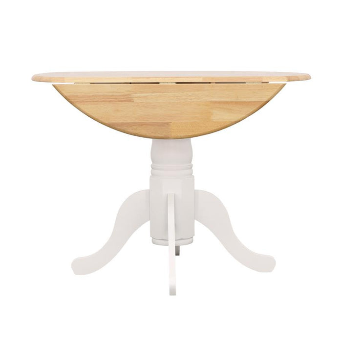 Allison - Round Drop Leaf Extension Dining Table - White - Premium Dining Tables with Extensions from CoasterEveryday - Just $249! Shop now at Furniture Wholesale Plus  We are the best furniture store in Nashville, Hendersonville, Goodlettsville, Madison, Antioch, Mount Juliet, Lebanon, Gallatin, Springfield, Murfreesboro, Franklin, Brentwood
