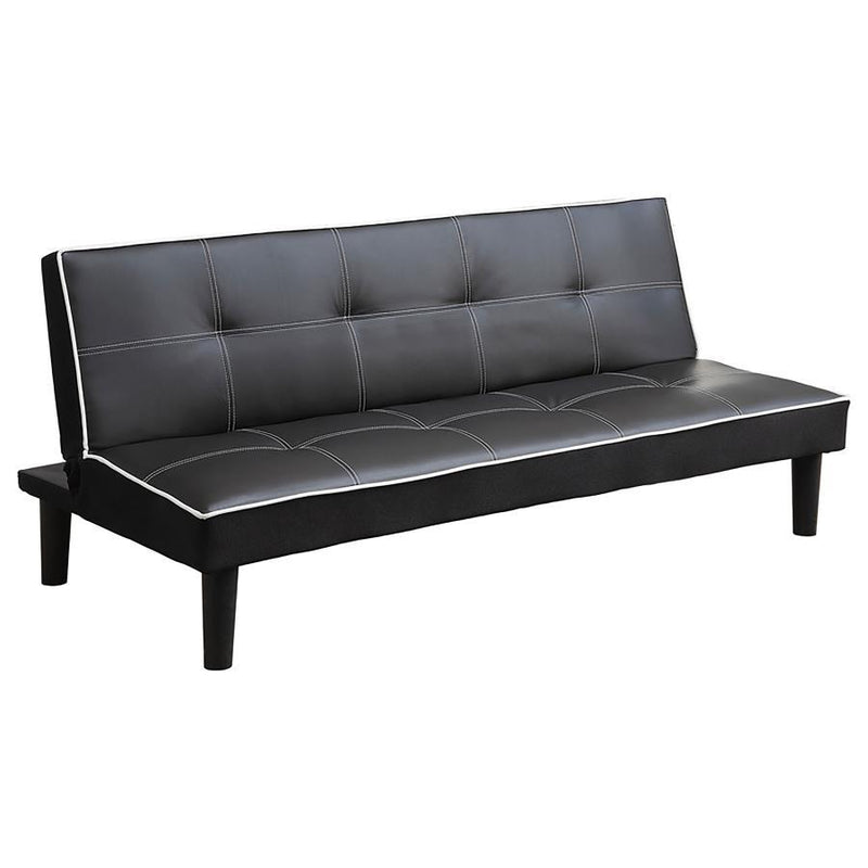Katrina - Upholstered Tufted Convertible Sofa Bed - Black – Futon Sofas by CoasterEveryday at Furniture Wholesale Plus , Nashville furniture store