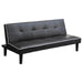 Katrina - Upholstered Tufted Convertible Sofa Bed - Black – Futon Sofas by CoasterEveryday at Furniture Wholesale Plus , Nashville furniture store