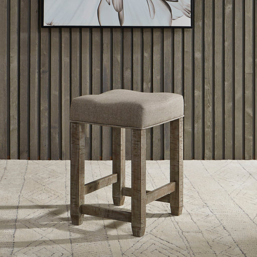Parkland Falls - Upholstered Console Stool - Weathered Taupe – Counter Height (24"-27") by Liberty Furniture at Furniture Wholesale Plus , Nashville furniture store