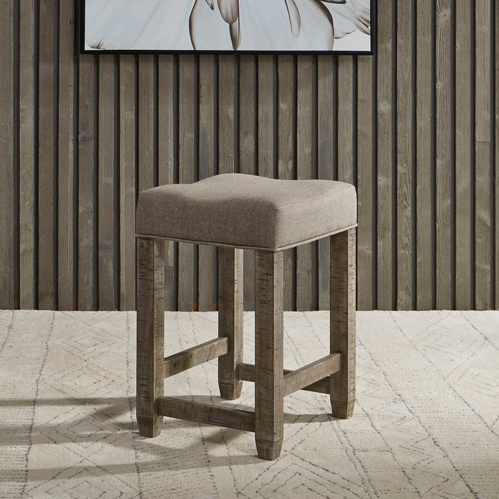 Parkland Falls - Upholstered Console Stool - Weathered Taupe – Counter Height (24"-27") by Liberty Furniture at Furniture Wholesale Plus , Nashville furniture store
