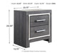 Lodanna - Two Drawer Night Stand - Gray – Accent Nightstands by Signature Design by Ashley® at Furniture Wholesale Plus , Nashville furniture store