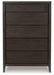 Westonfort - Five Drawer Chest - Espresso – Accent Chests by Ashley® at Furniture Wholesale Plus , Nashville furniture store
