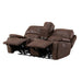 Atlantis - Power Motion Loveseat With Power Motion Head Recliner & Console - Heritage Brown – Reclining Loveseats by Elements International at Furniture Wholesale Plus , Nashville furniture store