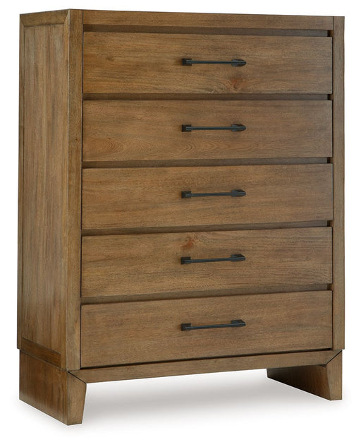 Sherbana - Five Drawer Chest - Light Brown – Accent Chests by Signature Design by Ashley® at Furniture Wholesale Plus , Nashville furniture store