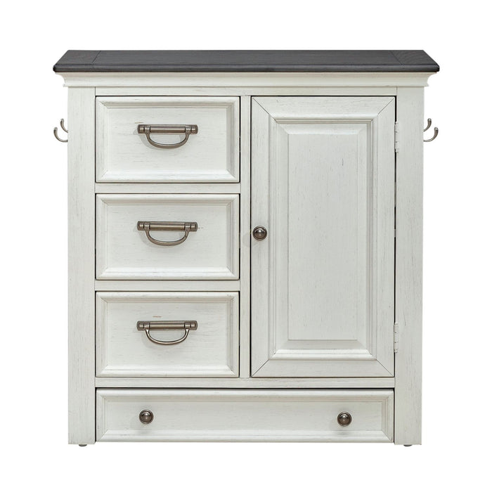 Allyson Park - Pet Feeder - Wirebrushed White / Charcoal – Feeder Cabinets by Liberty Furniture at Furniture Wholesale Plus , Nashville furniture store