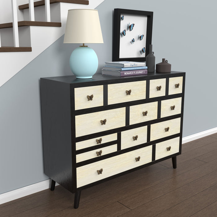 Papillon - 13 Drawers Sideboard - Black – Sideboards by Steve Silver Furniture at Furniture Wholesale Plus , Nashville furniture store