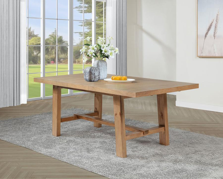 Middleton - Extension Leaf Dining Table - Natural Brown – Dining Tables with Extensions by Coaster Fine Furniture at Furniture Wholesale Plus , Nashville furniture store