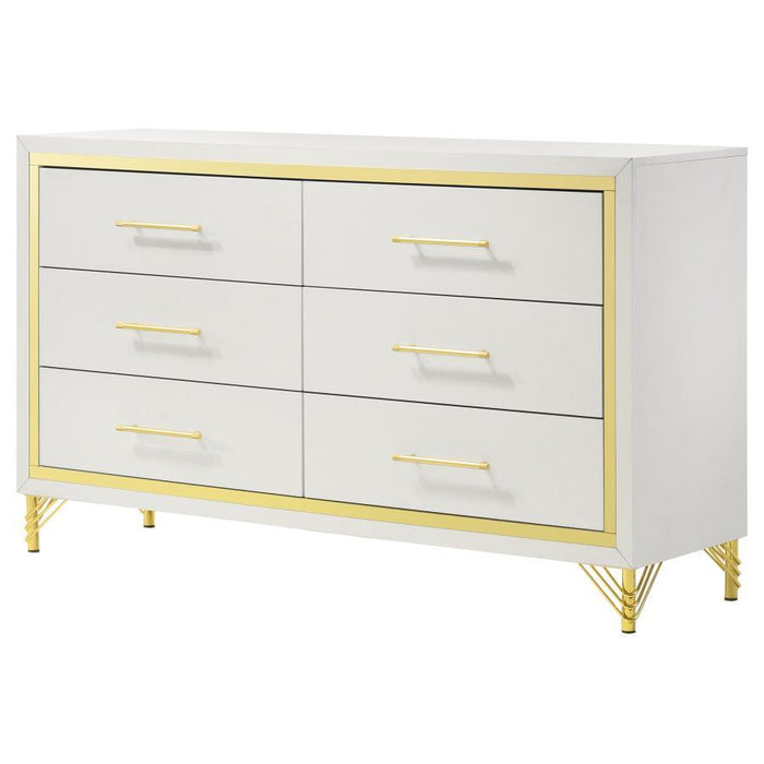 Lucia - 6-Drawer Dresser – Dressers by Coaster Fine Furniture at Furniture Wholesale Plus , Nashville furniture store