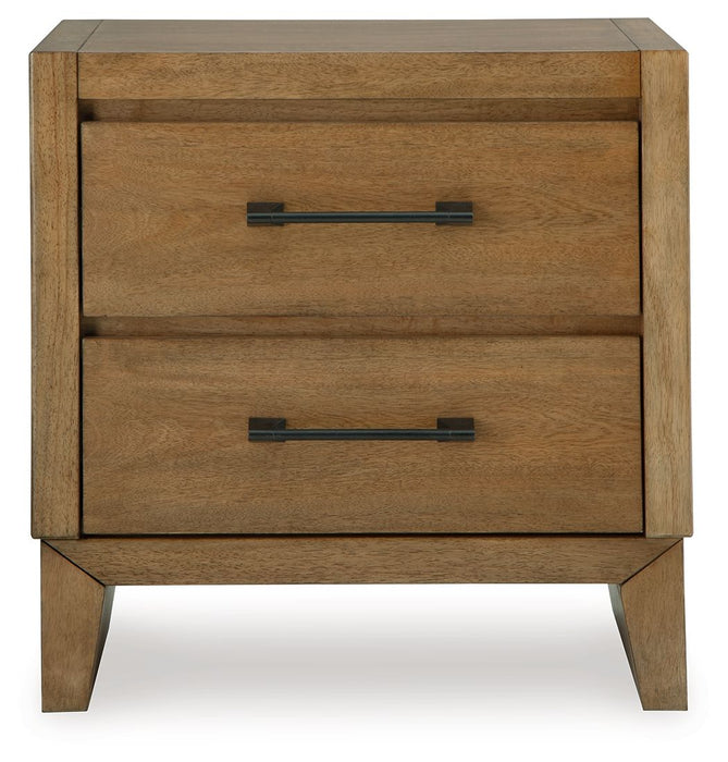 Sherbana - Two Drawer Night Stand - Light Brown – Accent Nightstands by Signature Design by Ashley® at Furniture Wholesale Plus , Nashville furniture store