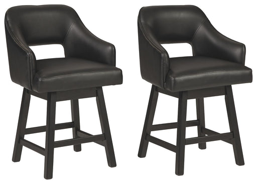 Tallenger - Upholstered Swivel Barstool (Set of 2) - Premium Stool Sets from Signature Design by Ashley® - Just $378! Shop now at Furniture Wholesale Plus  We are the best furniture store in Nashville, Hendersonville, Goodlettsville, Madison, Antioch, Mount Juliet, Lebanon, Gallatin, Springfield, Murfreesboro, Franklin, Brentwood