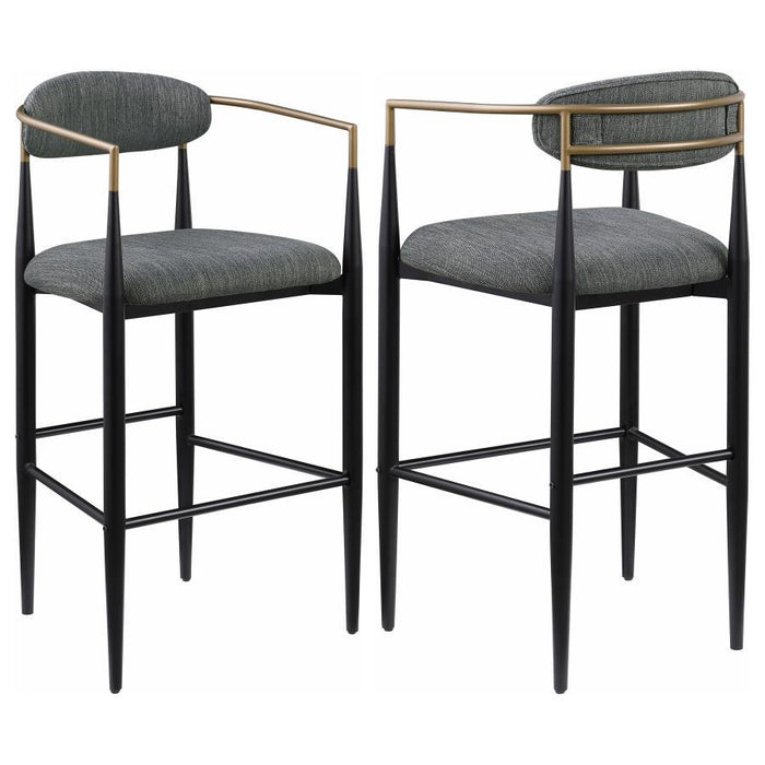 Tina - Metal Pub Height Bar Stool With Upholstered Back And Seat (Set of 2) - Premium Stool Sets from Coaster Fine Furniture - Just $429! Shop now at Furniture Wholesale Plus  We are the best furniture store in Nashville, Hendersonville, Goodlettsville, Madison, Antioch, Mount Juliet, Lebanon, Gallatin, Springfield, Murfreesboro, Franklin, Brentwood