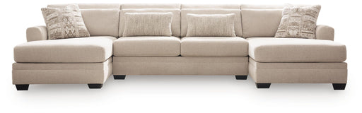 Mandi Point - 3-Piece Double Chaise Sleeper Sectional - Marble – Sleeper Sectionals by Benchcraft® at Furniture Wholesale Plus , Nashville furniture store