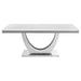 Kerwin - Rectangular Stone Top Dining Table - White - Premium Dining Tables from CoasterElevations - Just $1389! Shop now at Furniture Wholesale Plus  We are the best furniture store in Nashville, Hendersonville, Goodlettsville, Madison, Antioch, Mount Juliet, Lebanon, Gallatin, Springfield, Murfreesboro, Franklin, Brentwood