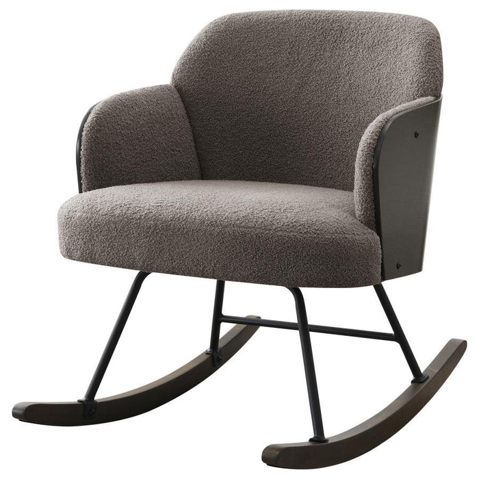 Paige - Boucle Upholstered Mid Back Rocking Chair - Premium Rocker Chairs from Coaster Fine Furniture - Just $319! Shop now at Furniture Wholesale Plus  We are the best furniture store in Nashville, Hendersonville, Goodlettsville, Madison, Antioch, Mount Juliet, Lebanon, Gallatin, Springfield, Murfreesboro, Franklin, Brentwood